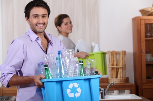 Various household items being cleared for disposal